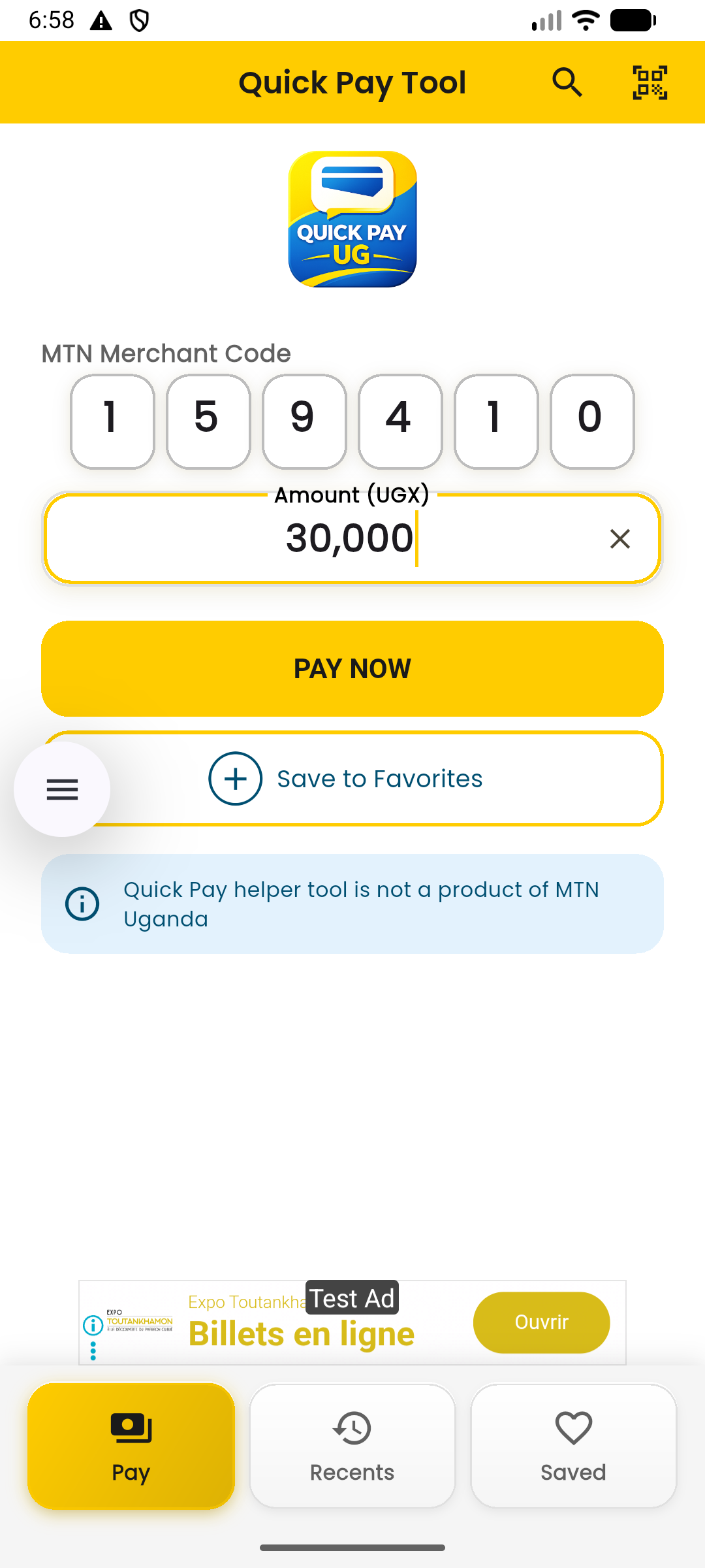 Quick Pay UG screenshot placeholder 1